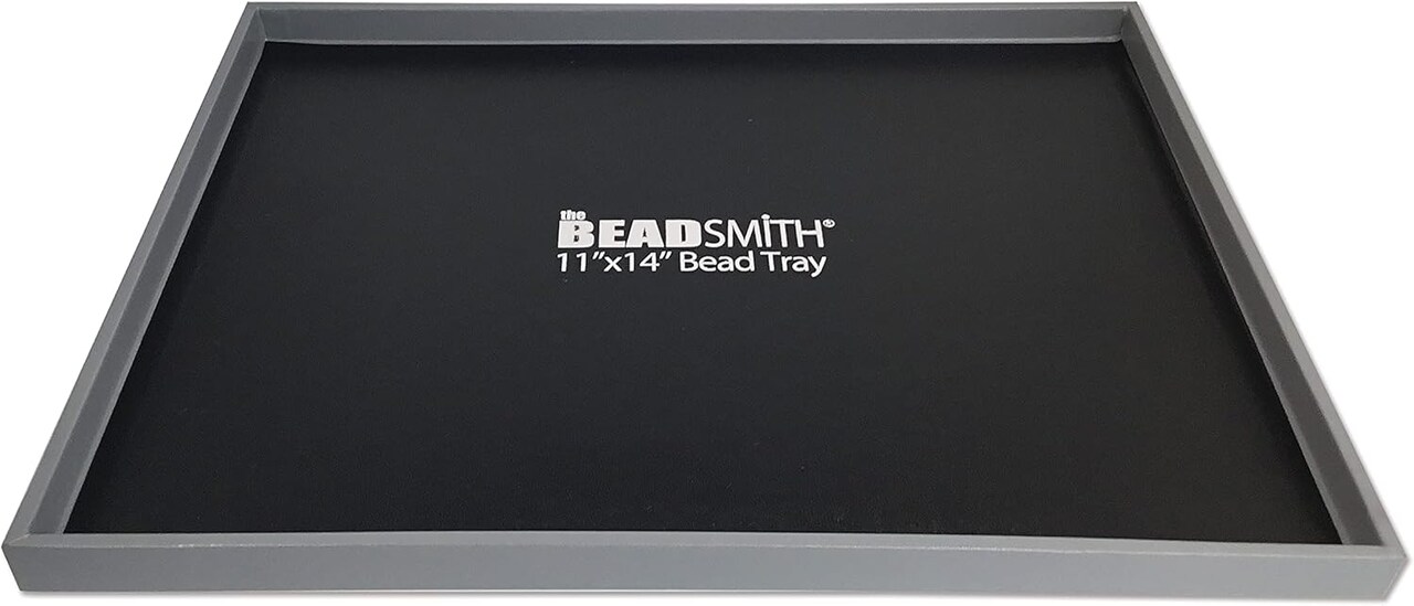 The Beadsmith Bead Mat Tray – Lightweight Tray for Holding Bead Mats, 11.5” x 14.5” x 0.5”, Portable